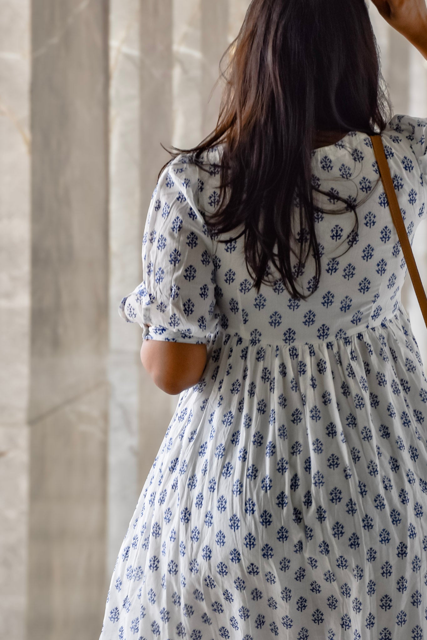 Cotton white long dress