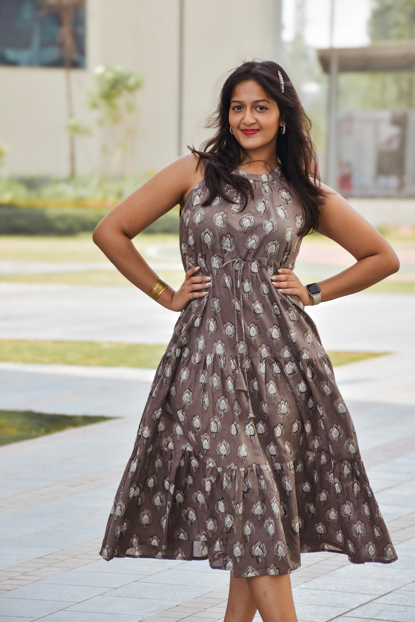 Halter neck cotton Long dress