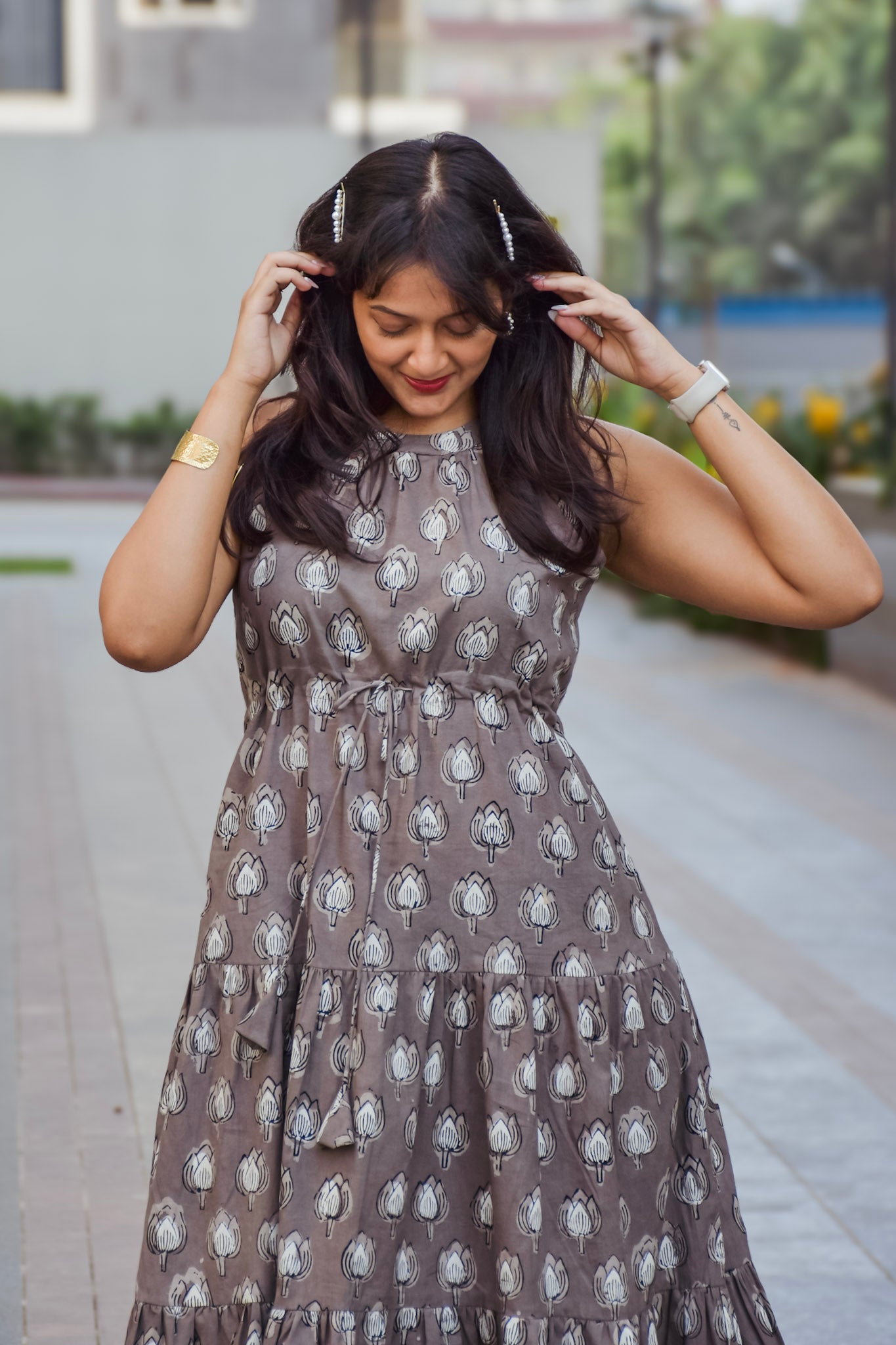 Halter neck cotton Long dress