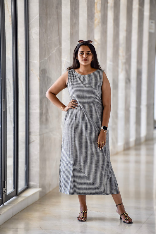 Cotton straight long dress